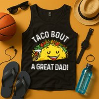 Funny Taco Bout A Great Dad Pun Tee for Taco Lovers Tank Top