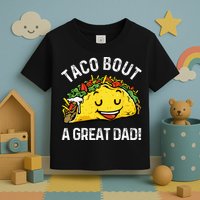 Funny Taco Bout A Great Dad Pun Tee for Taco Lovers Toddler T-Shirt