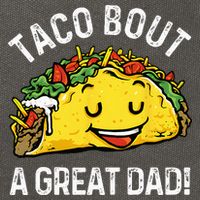 Funny Taco Bout A Great Dad Pun Tee for Taco Lovers Cotton Canvas Backpack