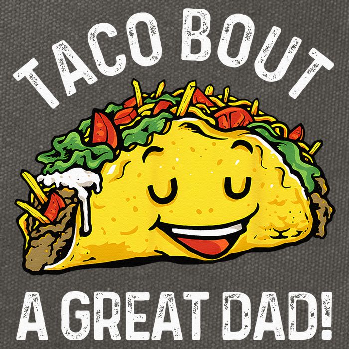Funny Taco Bout A Great Dad Pun Tee for Taco Lovers Cotton Canvas Backpack