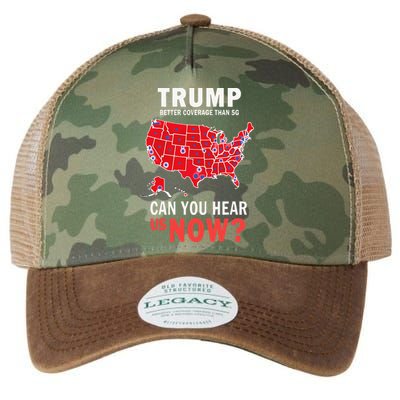 Funny Trump Better Coverage Than 5g Can You Hear Us Now Legacy Tie Dye Trucker Hat