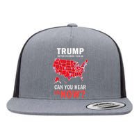 Funny Trump Better Coverage Than 5g Can You Hear Us Now Flat Bill Trucker Hat