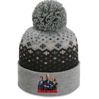 Funny The Biden Crime Family Anti Biden Liberals Democrats The Baniff Cuffed Pom Beanie