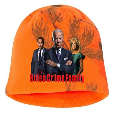 Funny The Biden Crime Family Anti Biden Liberals Democrats Kati - Camo Knit Beanie