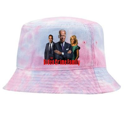 Funny The Biden Crime Family Anti Biden Liberals Democrats Tie-Dyed Bucket Hat