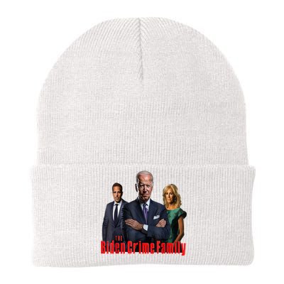 Funny The Biden Crime Family Anti Biden Liberals Democrats Knit Cap Winter Beanie