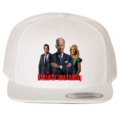 Funny The Biden Crime Family Anti Biden Liberals Democrats Wool Snapback Cap