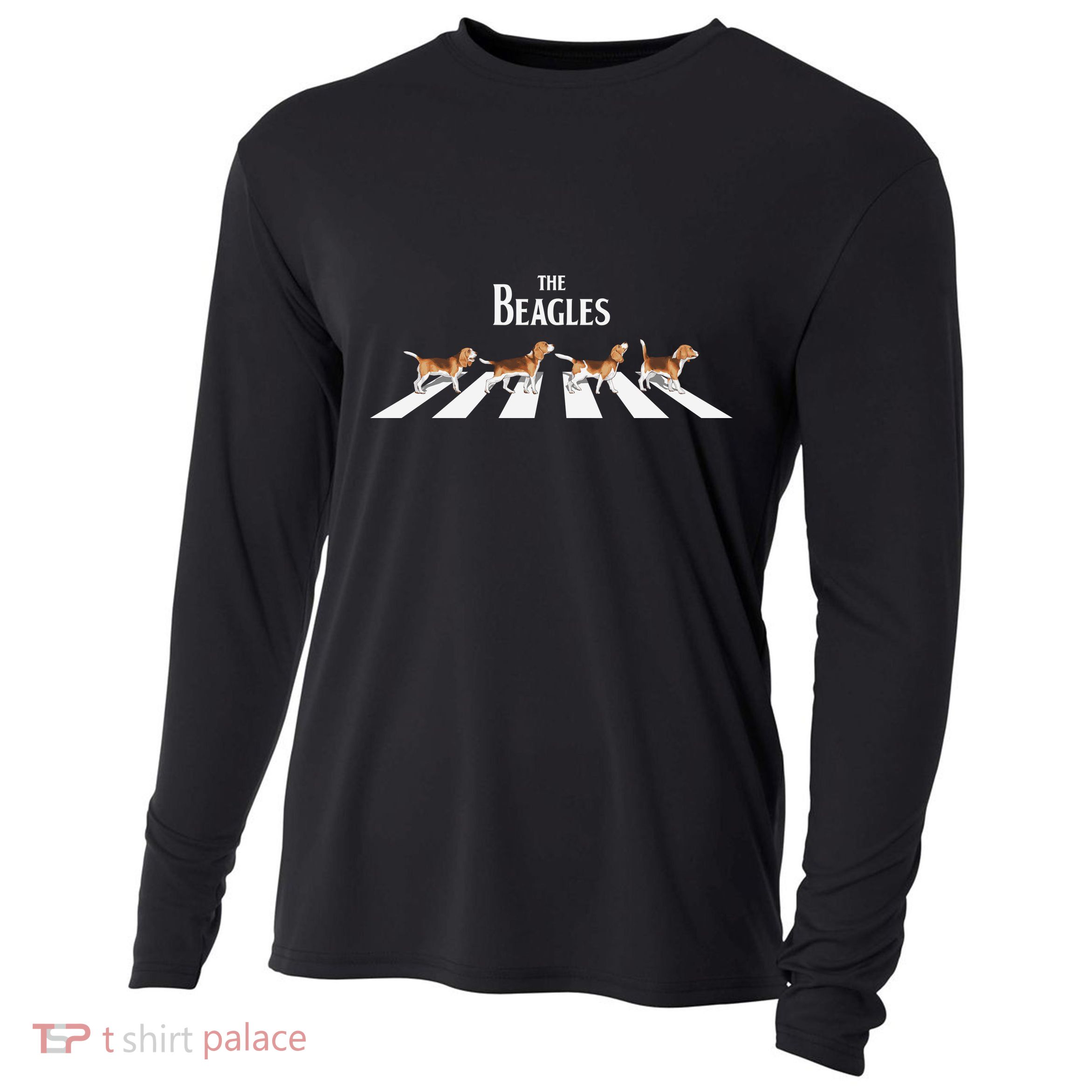 Funny The Beagles Album Spoof Cooling Performance Long Sleeve Crew