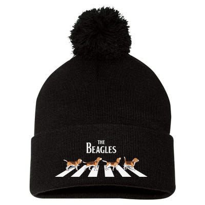 Funny The Beagles Album Spoof Pom Pom 12in Knit Beanie