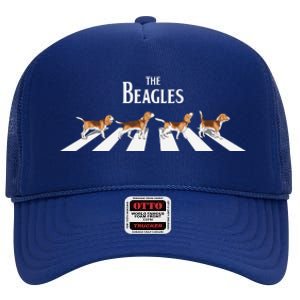 Funny The Beagles Album Spoof High Crown Mesh Back Trucker Hat