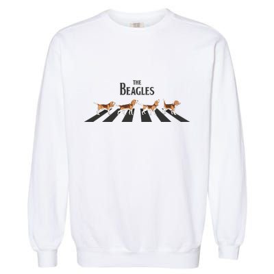 Funny The Beagles Album Spoof Garment-Dyed Sweatshirt