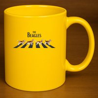 Funny The Beagles Album Spoof 11oz C Handle Ceramic Mug