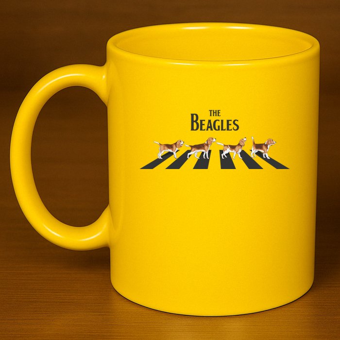 Funny The Beagles Album Spoof 11oz C Handle Ceramic Mug