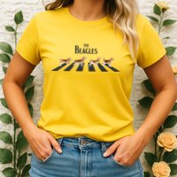 Funny The Beagles Album Spoof Womens T-Shirt