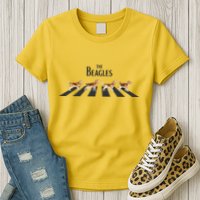Funny The Beagles Album Spoof Womens T-Shirt