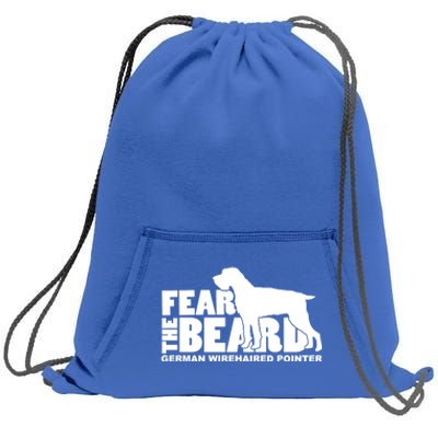 Fear The Beard Gift Ger Wirehaired Pointer Gift Cute Gift Sweatshirt Cinch Pack Bag