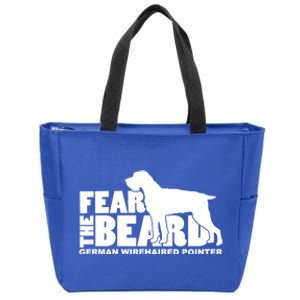 Fear The Beard Gift Ger Wirehaired Pointer Gift Cute Gift Zip Tote Bag