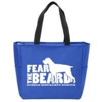 Fear The Beard Gift Ger Wirehaired Pointer Gift Cute Gift Zip Tote Bag