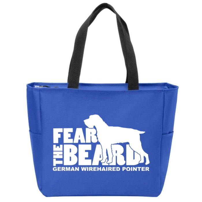 Fear The Beard Gift Ger Wirehaired Pointer Gift Cute Gift Zip Tote Bag