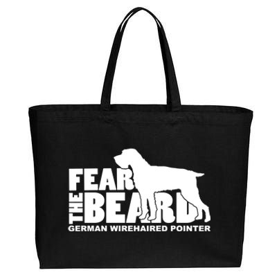 Fear The Beard Gift Ger Wirehaired Pointer Gift Cute Gift Cotton Canvas Jumbo Tote