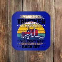 Funny Trucker Big Rig Semi Truck Driver Quote 18 Wheeler Gift Coaster