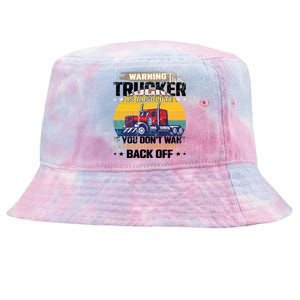 Funny Trucker Big Rig Semi Truck Driver Quote 18 Wheeler Gift Tie-Dyed Bucket Hat