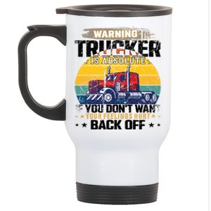 Funny Trucker Big Rig Semi Truck Driver Quote 18 Wheeler Gift Stainless Steel Travel Mug