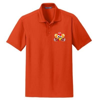 Funny Thanksgiving Baby Turkey Football Balls Sport Lovers  Dry Zone Grid Polo