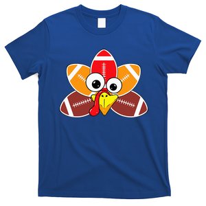 Funny Thanksgiving Baby Turkey Football Balls Sport Lovers  T-Shirt