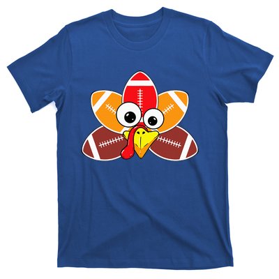 Funny Thanksgiving Baby Turkey Football Balls Sport Lovers  T-Shirt