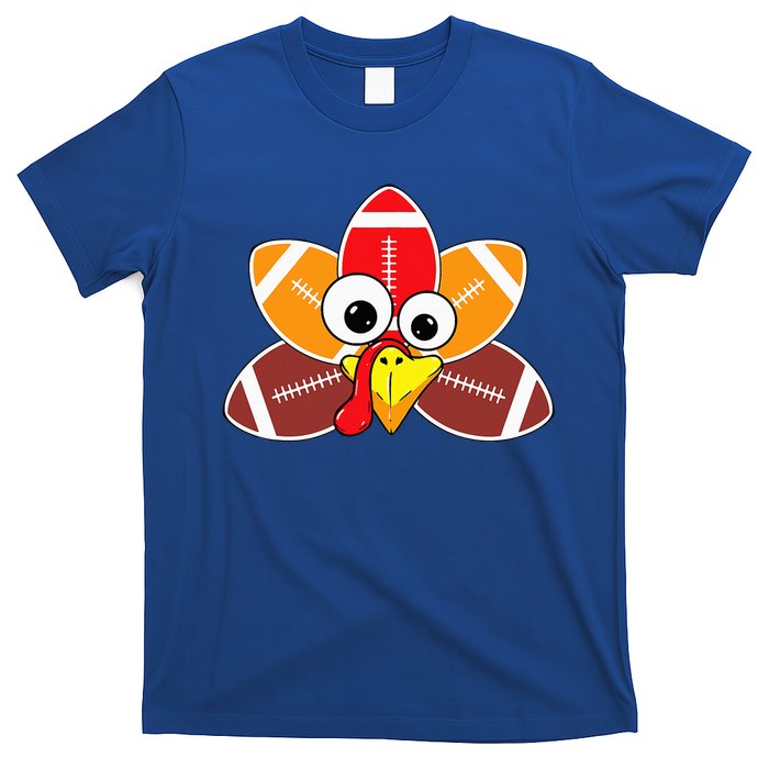 Funny Thanksgiving Baby Turkey Football Balls Sport Lovers  T-Shirt