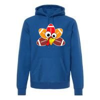 Funny Thanksgiving Baby Turkey Football Balls Sport Lovers  Premium Hoodie