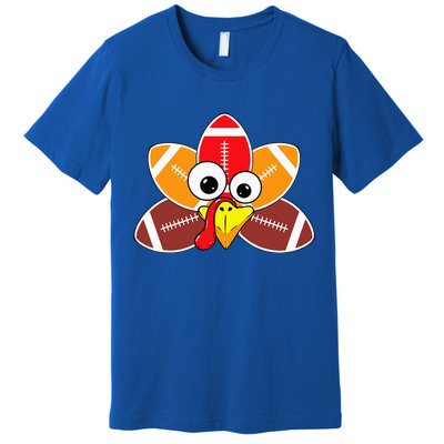 Funny Thanksgiving Baby Turkey Football Balls Sport Lovers  Premium T-Shirt