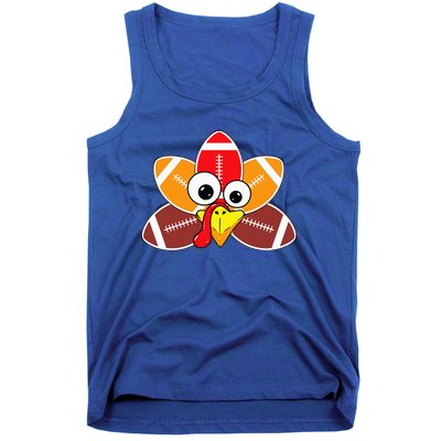 Funny Thanksgiving Baby Turkey Football Balls Sport Lovers  Tank Top