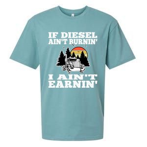 Funny Trucker Big Rigs Semigifttrailer Diesel Truck Driver Gift Sueded Cloud Jersey T-Shirt