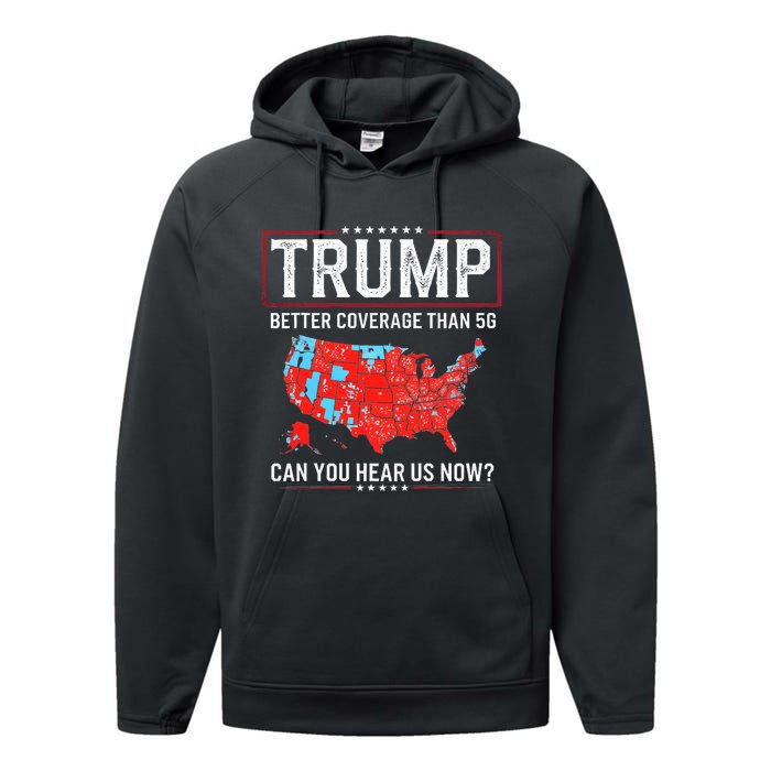 Funny Trump Better Coverage Than 5g Can You Hear Us Now Us Performance Fleece Hoodie