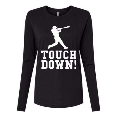 Funny Touchdown Baseball Football Sports Gift Womens Cotton Relaxed Long Sleeve T-Shirt