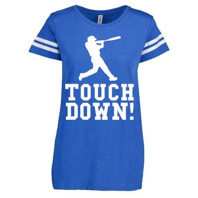 Funny Touchdown Baseball Football Sports Gift Enza Ladies Jersey Football T-Shirt