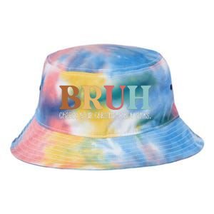 Funny Teachers Bruh Charge Your Chromebook Thanks Tie Dye Newport Bucket Hat