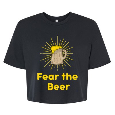 Fear The Beer Shirt Funny Gift Bella+Canvas Jersey Crop Tee