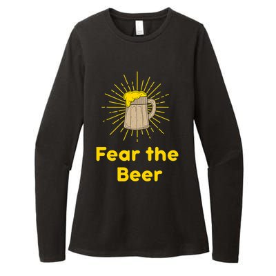 Fear The Beer Shirt Funny Gift Womens CVC Long Sleeve Shirt