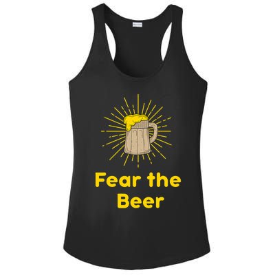 Fear The Beer Shirt Funny Gift Ladies PosiCharge Competitor Racerback Tank