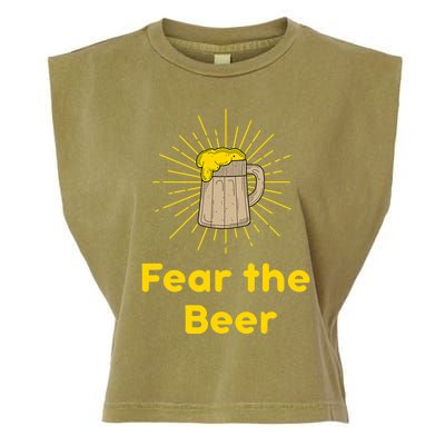 Fear The Beer Shirt Funny Gift Garment-Dyed Women's Muscle Tee