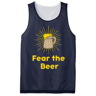 Fear The Beer Shirt Funny Gift Mesh Reversible Basketball Jersey Tank