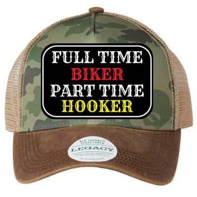 Full Time Biker, Part Time Hooker Legacy Tie Dye Trucker Hat