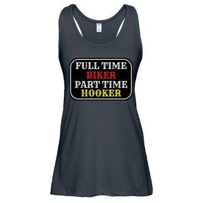 Full Time Biker, Part Time Hooker Ladies Essential Flowy Tank
