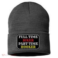 Full Time Biker, Part Time Hooker Sustainable Knit Beanie