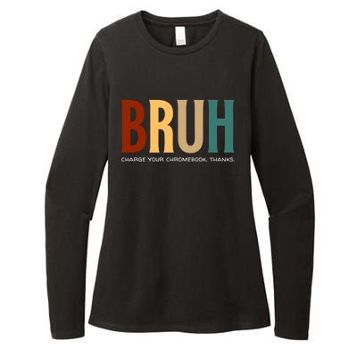 Funny Teachers Bruh Womens CVC Long Sleeve Shirt