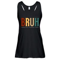 Funny Teachers Bruh Ladies Essential Flowy Tank