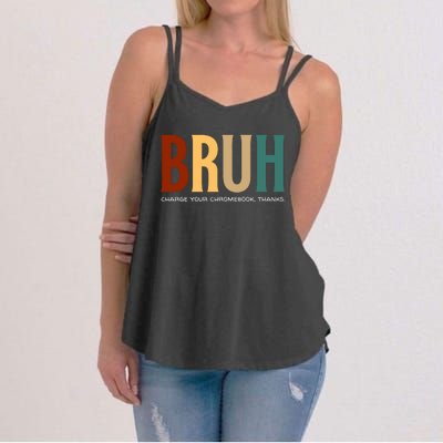 Funny Teachers Bruh Women's Strappy Tank